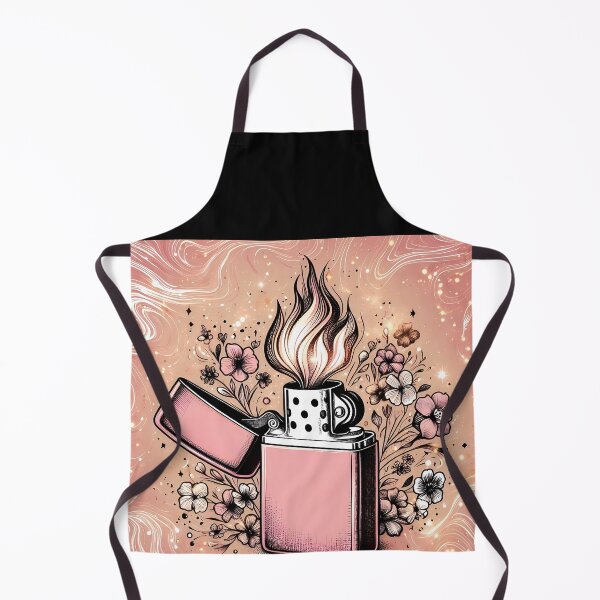 Item preview, Pink Floral Lighter – Botanical Line Art Doodle Design designed and sold by EmeraldeaArt.