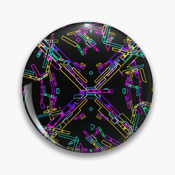 Item preview, Neon Geometry Explosion: Vibrant Abstract Splatter  designed and sold by DFLC Prints.