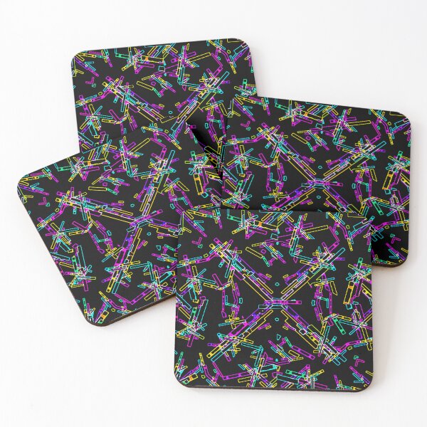 Item preview, Neon Geometry Explosion: Vibrant Abstract Splatter  designed and sold by DFLC Prints.