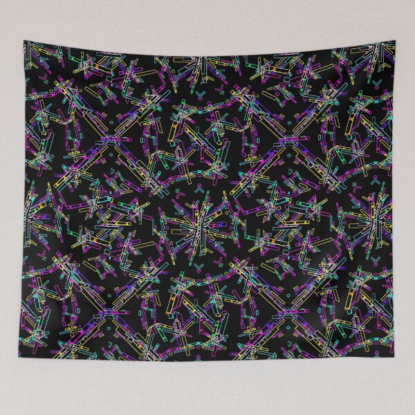 Item preview, Neon Geometry Explosion: Vibrant Abstract Splatter  designed and sold by DFLC Prints.