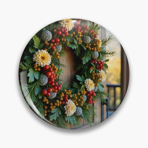 Item preview, Festive Autumn Wreath on Wooden Door designed and sold by Teeshirtstoday.com.