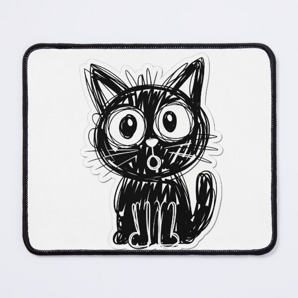 Item preview, Surprised Cat Doodle designed and sold by NiftyWrx.