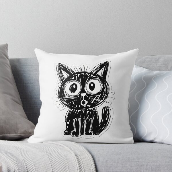 Item preview, Surprised Cat Doodle designed and sold by NiftyWrx.