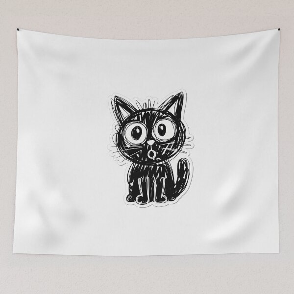 Item preview, Surprised Cat Doodle designed and sold by NiftyWrx.