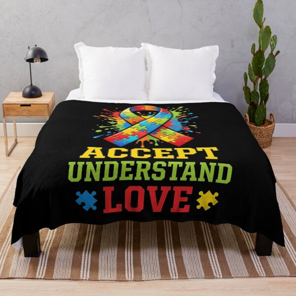 Item preview, Accept Understand Love Autism Awareness Puzzle Ribbon designed and sold by SofenArt.
