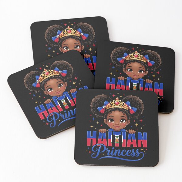 Item preview, Haitian Princess Cute Black Girl Crown Haiti Tee designed and sold by SofenArt.