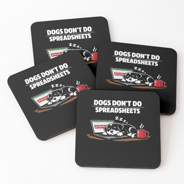 Item preview, Dogs Don’t Do Spreadsheets – Funny Dog Lover Minimalist T‑Shirt designed and sold by Timeless Junction.