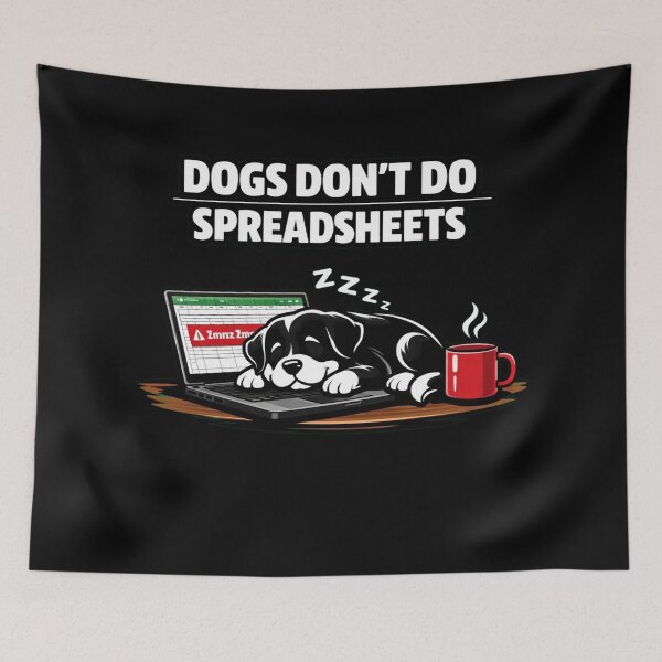 Item preview, Dogs Don’t Do Spreadsheets – Funny Dog Lover Minimalist T‑Shirt designed and sold by Timeless Junction.