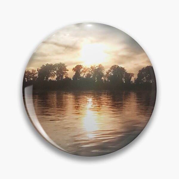 Item preview, Golden Hour River Sunset | Moody Waterscape Photography | Dark Nature Silhouette designed and sold by SergioMiklos.