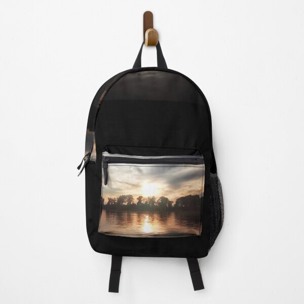 Item preview, Golden Hour River Sunset | Moody Waterscape Photography | Dark Nature Silhouette designed and sold by SergioMiklos.