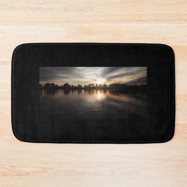 Item preview, Golden Hour River Sunset | Moody Waterscape Photography | Dark Nature Silhouette designed and sold by SergioMiklos.