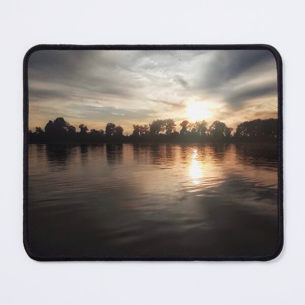 Item preview, Golden Hour River Sunset | Moody Waterscape Photography | Dark Nature Silhouette designed and sold by SergioMiklos.