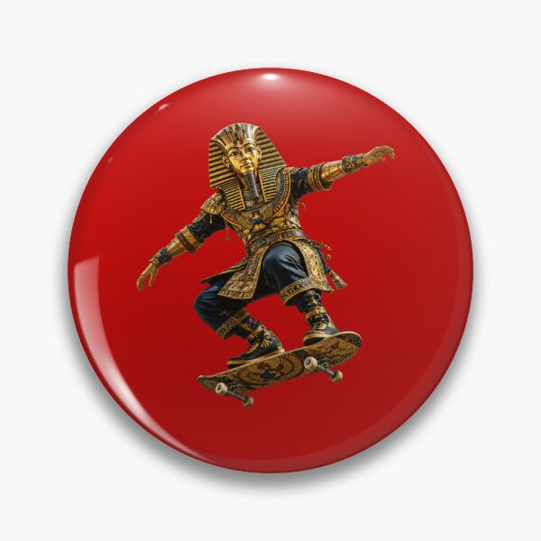 Item preview, King Tut Skateboarding – Ancient Egyptian Skater designed and sold by Unreasonableart.
