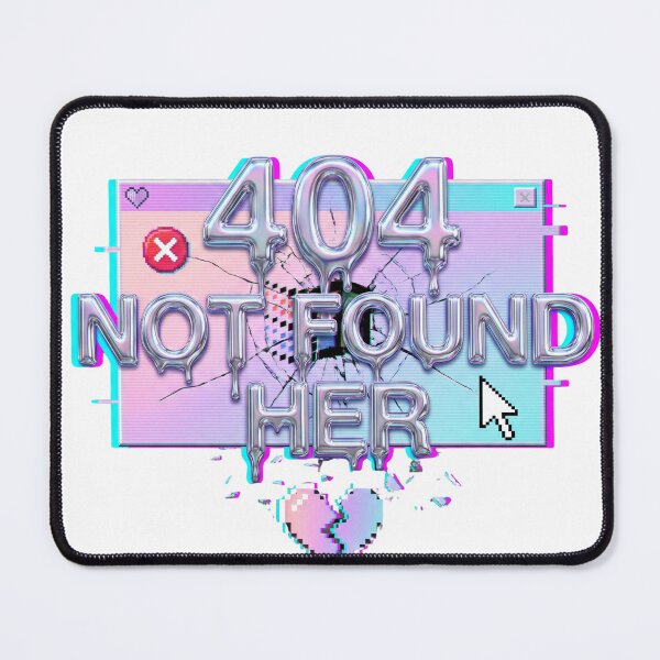 Item preview, 404 Not Found Her Y2K Glitch Funny Breakup Single Dating Aesthetic designed and sold by afarkar.