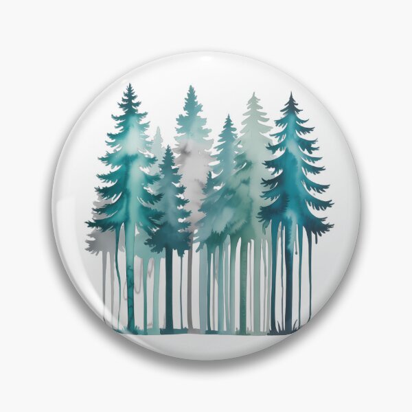 Item preview, Misty Turquoise Forest designed and sold by NiftyWrx.
