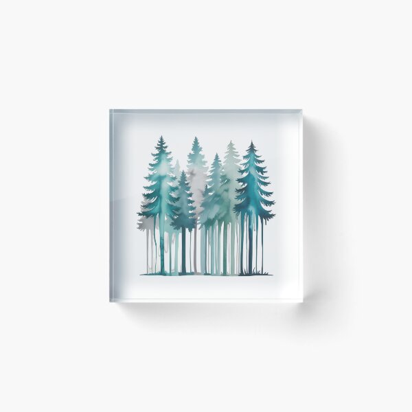 Item preview, Misty Turquoise Forest designed and sold by NiftyWrx.