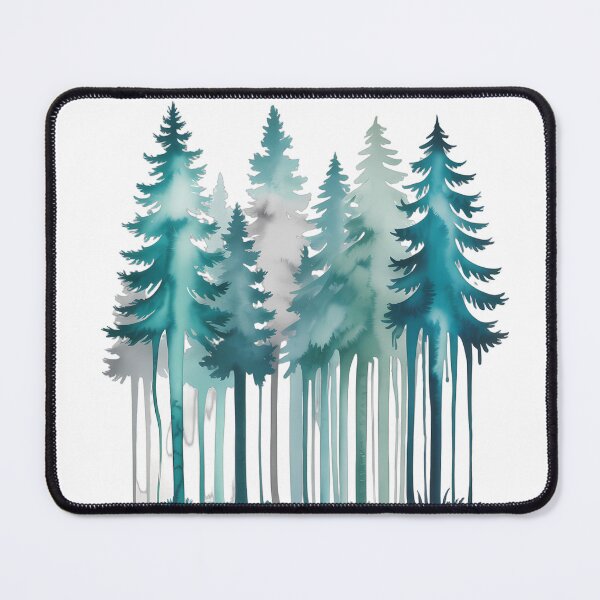 Item preview, Misty Turquoise Forest designed and sold by NiftyWrx.