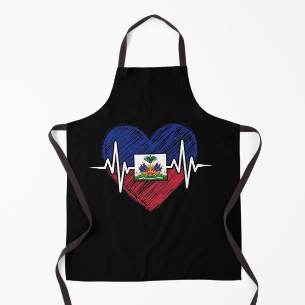 Item preview, Haiti Flag Heart Heartbeat Haitian Pride Tee designed and sold by SofenArt.