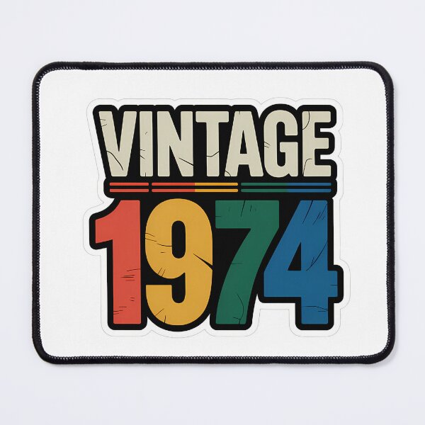 Item preview, VINTAGE 1974 Retro Birthday Text designed and sold by NiftyWrx.