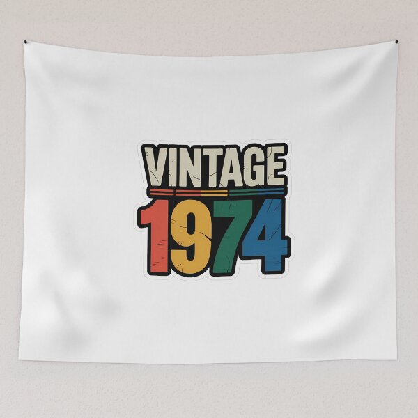 Item preview, VINTAGE 1974 Retro Birthday Text designed and sold by NiftyWrx.