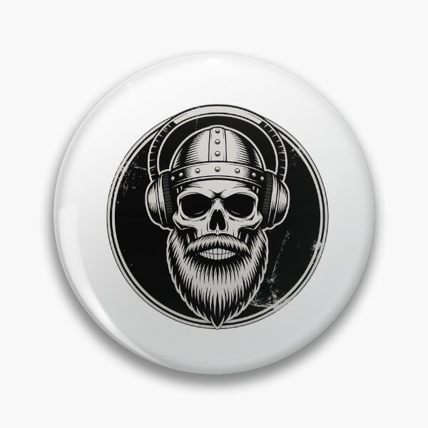 Item preview, Viking Skull with Headphones designed and sold by NiftyWrx.