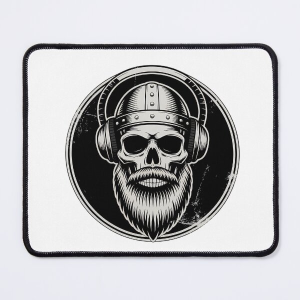 Item preview, Viking Skull with Headphones designed and sold by NiftyWrx.