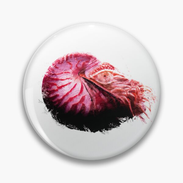 Item preview, Red Nautilus Shell Dark Coastal Print designed and sold by WhiteBreeze.