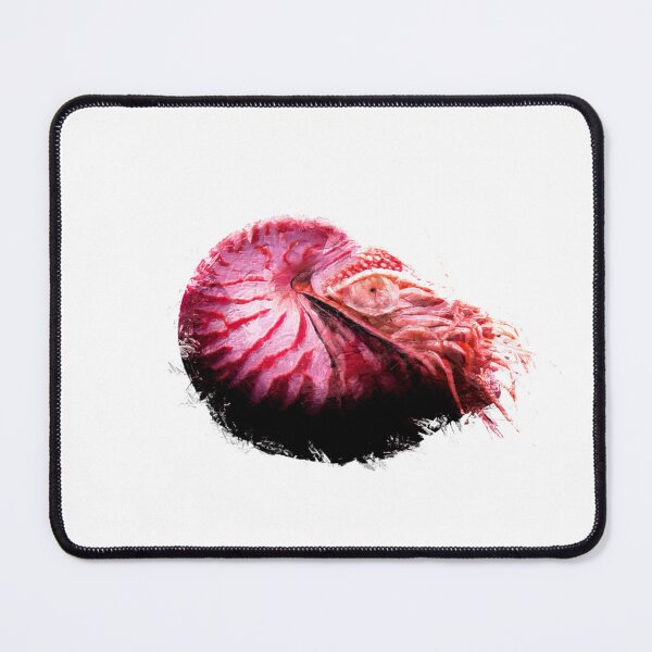 Item preview, Red Nautilus Shell Dark Coastal Print designed and sold by WhiteBreeze.