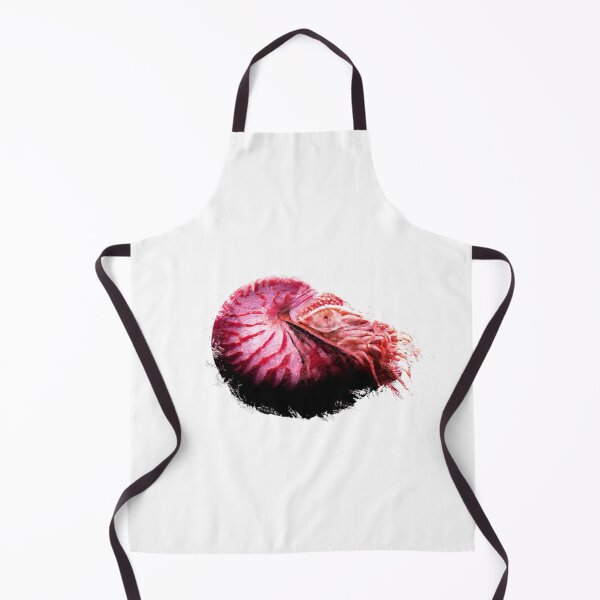 Item preview, Red Nautilus Shell Dark Coastal Print designed and sold by WhiteBreeze.