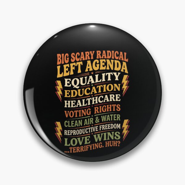 Item preview, Big Scary Radical Left Agenda Funny Progressive Tee designed and sold by SofenArt.
