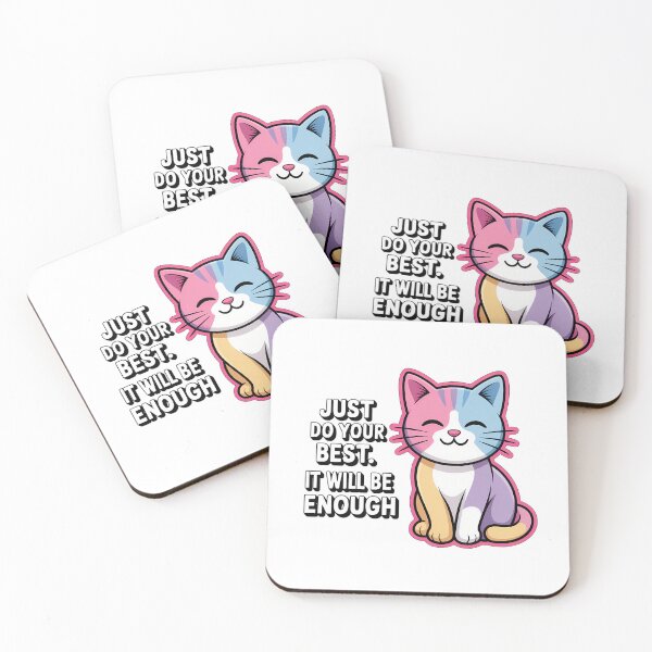 Item preview, Cute Cat with Encouraging Quote designed and sold by NiftyWrx.