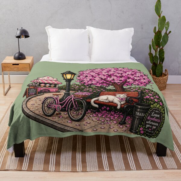 Item preview, Bloom Where You Are – Spring Park Cat Aesthetic Design designed and sold by Aimetoi.