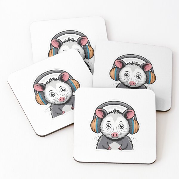 Item preview, Possum in Headphones designed and sold by NiftyWrx.