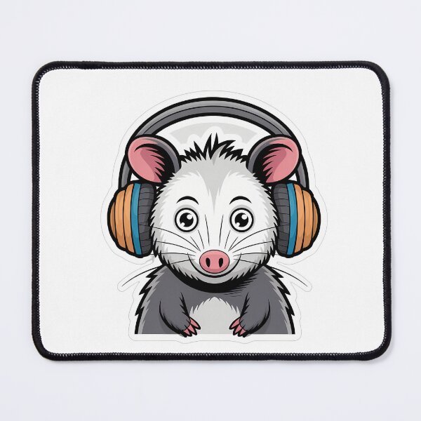 Item preview, Possum in Headphones designed and sold by NiftyWrx.