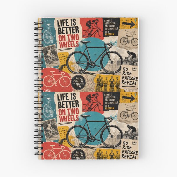Item preview, PEDAL COLLAGE — Vibrant Bicycle Art Poster (Vintage + Modern) designed and sold by Jandedan.