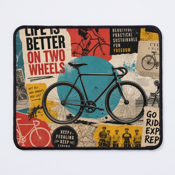 Item preview, PEDAL COLLAGE — Vibrant Bicycle Art Poster (Vintage + Modern) designed and sold by Jandedan.