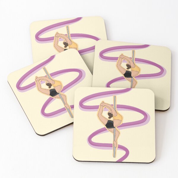 Item preview, Pole dancer artwork in yellow & purple  designed and sold by BaRozen.
