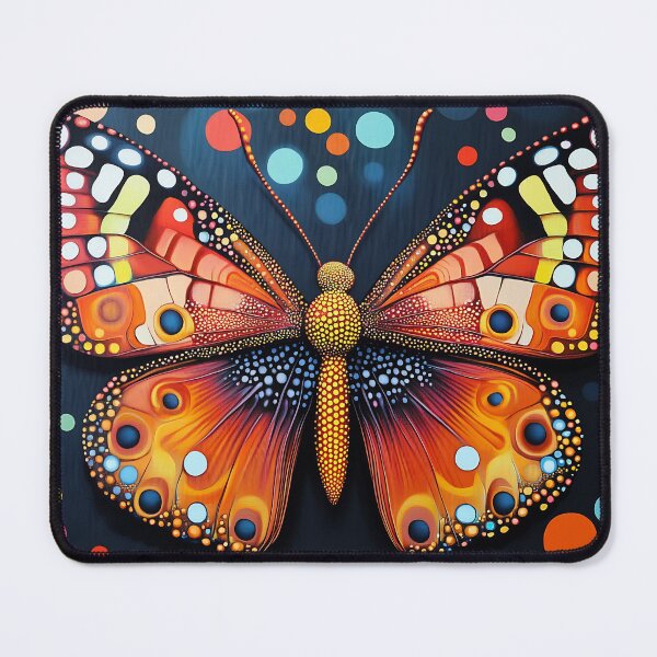 Item preview, Vibrant Butterfly Pop Art, Colorful Dotted Wings Art Print designed and sold by daila70.