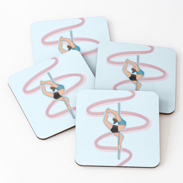 Item preview, Pole dancer artwork in pink and blue designed and sold by BaRozen.