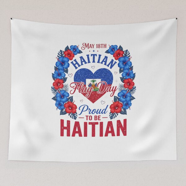 Item preview, May 18th Haitian Flag Day Proud To Be Haitian Haiti Heritage Pride designed and sold by SofenArt.