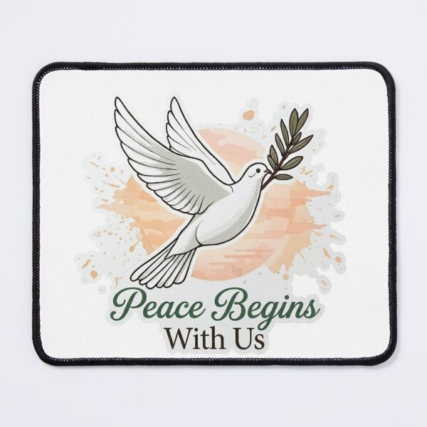 Item preview, Peace Begins With Us Dove Shirt World Peace Day Gift Inspirational Nature Lover Tee designed and sold by Sky-bully.