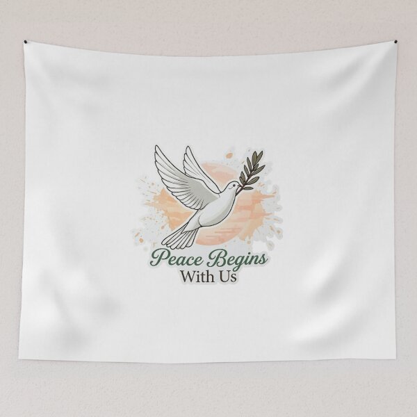 Item preview, Peace Begins With Us Dove Shirt World Peace Day Gift Inspirational Nature Lover Tee designed and sold by Sky-bully.