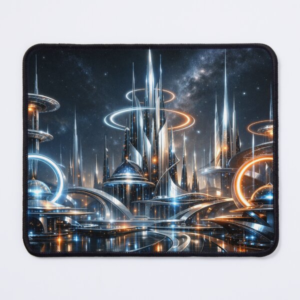 Item preview, A shimmering future metropolis awakens designed and sold by Sigtrix.