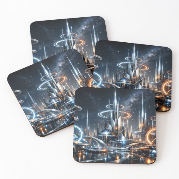 Item preview, A shimmering future metropolis awakens designed and sold by Sigtrix.