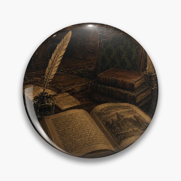 Item preview, Dark Academia Grand Library – Atmospheric Candlelit Bookshelf Vintage Art Print | Dark Academia Wall Decor designed and sold by irfanshikh.