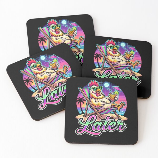 Item preview, Later Funny Chicken Vacation Relaxation designed and sold by SofenArt.