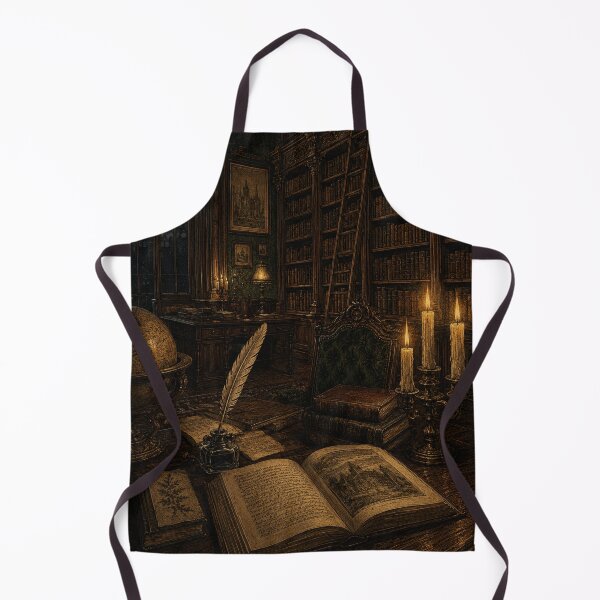 Item preview, Dark Academia Grand Library – Atmospheric Candlelit Bookshelf Vintage Art Print | Dark Academia Wall Decor designed and sold by irfanshikh.