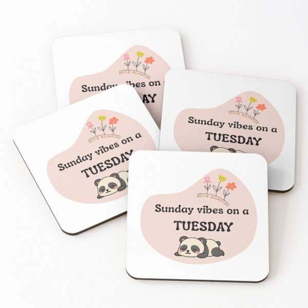 Item preview, Sunday Vibes on a Tuesday | Lazy Panda Mood Quote designed and sold by Pandey14.