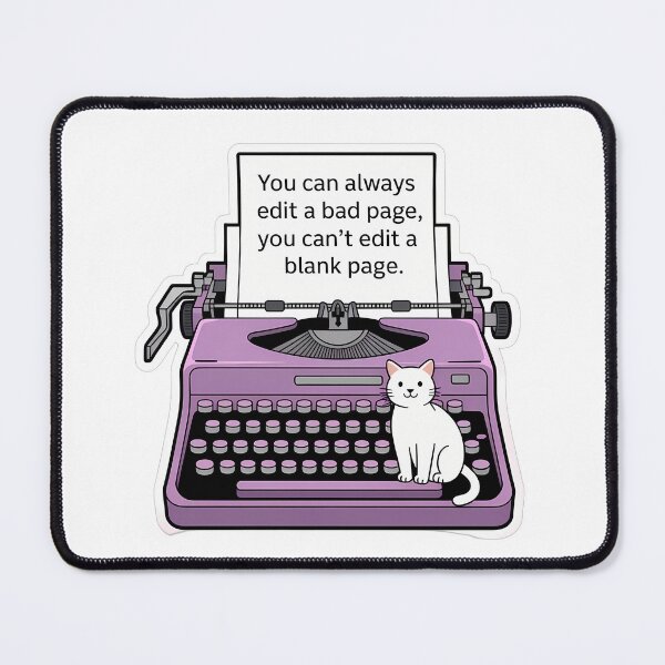 Item preview, Cat on Typewriter Quote designed and sold by NiftyWrx.