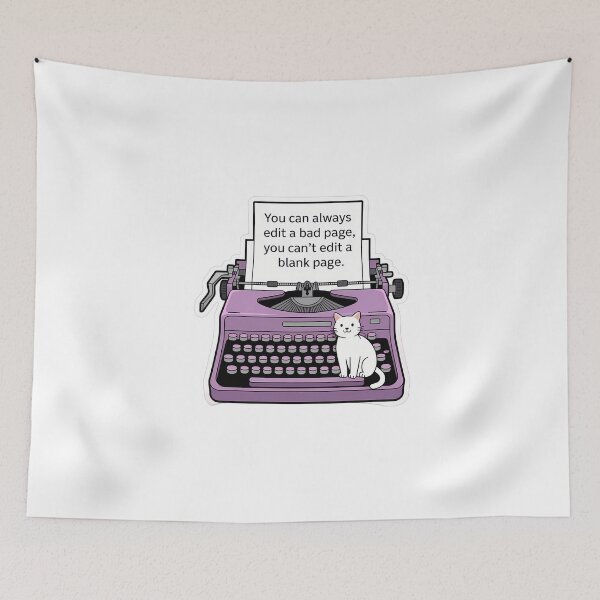 Item preview, Cat on Typewriter Quote designed and sold by NiftyWrx.